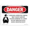 Signmission Safety Sign, OSHA Danger, 5" Height, 7" Width, Contains Asbestos Fibers, Landscape OS-DS-D-57-L-2052 - alternate 1